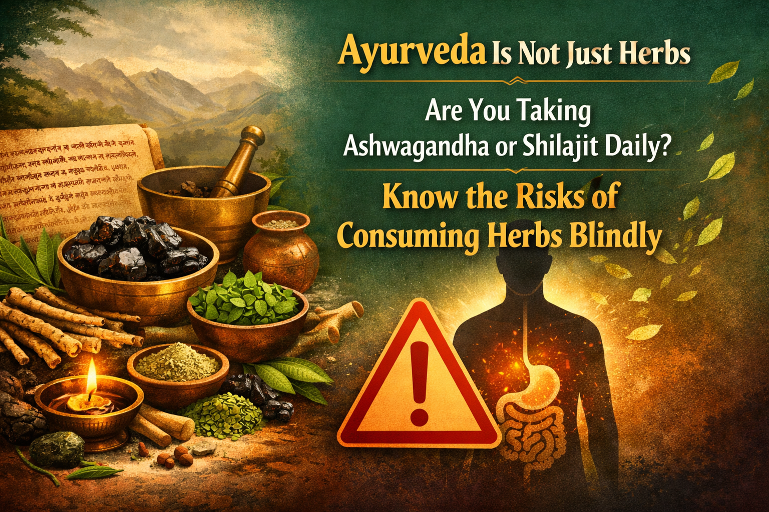 Why Ashwagandha, Shilajit, Brahmi, or Any Herb Should Never Be Taken Blindly