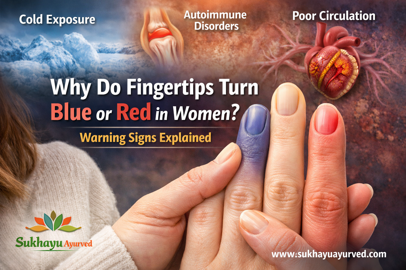 Blue or Pale Flushed Fingertips: Causes, Risks & Medical Evaluation