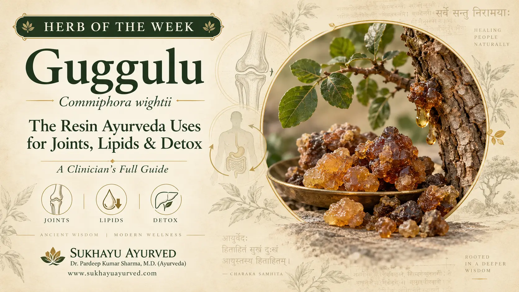 Guggulu: the resin that Ayurveda uses for joints, lipids and detox — a clinical overview